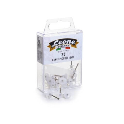 Ganci Blitz Leone con spilli a punta molata 12/16 mm bianco scatola da 20 pz. - APGB