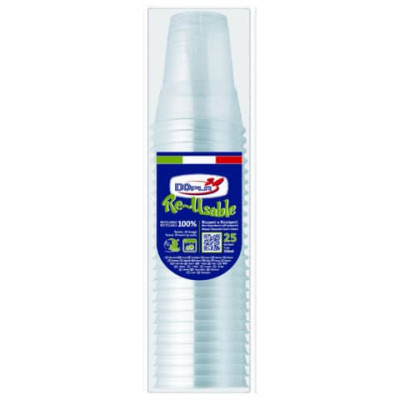 Bicchieri trasparenti in polistirene