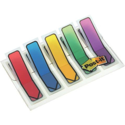 Segnapagina Post-it® Mini 684 Freccia 12x43,6 mm - assortiti 5 colori conf. 5 dipenser - 684-ARR1EU