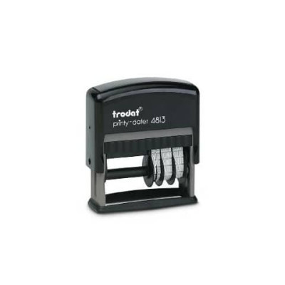 Printy 4813 - Datario con testo PERSONALIZZATO fino a 2 righe dimensione max personalizzazione 26x9 mm - 181812