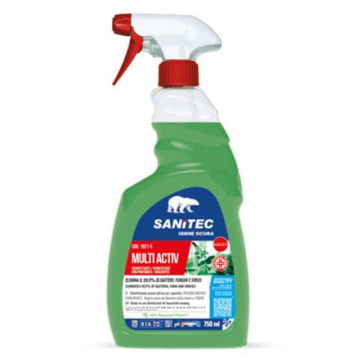 Disinfettante non profumato pronto all’uso per superfici Multi Active Sanitec 750 ml inodore - 1821-S