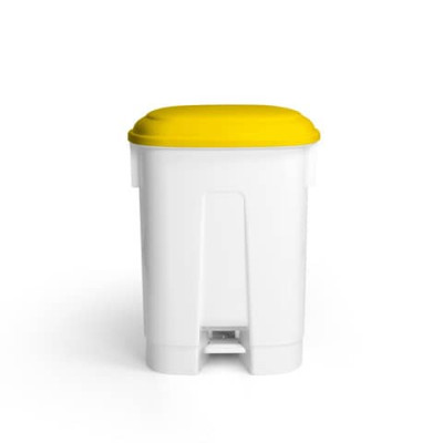 Pattumiera bianca a pedale 2x30 L