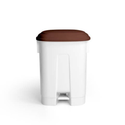 Pattumiera bianca a pedale 2x30 L