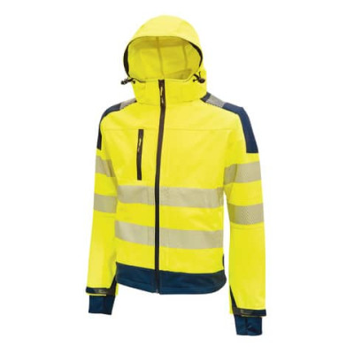 Giacca in tessuto Softshell Miky Yellow Fluo
