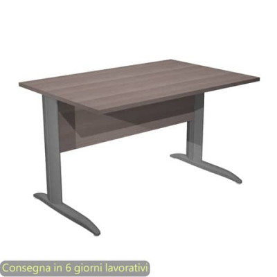 Scrivania fianchi metallo antracite a L Presto 120x80xH.72 cm