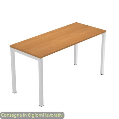 Scrivania fianchi metallo grigio quadrati Venere Plus 140x60xH.72,5 cm