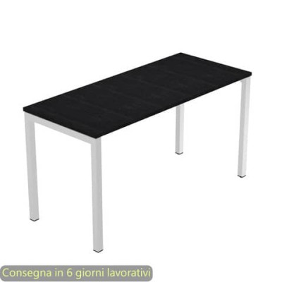 Scrivania fianchi metallo grigio quadrati Venere Plus 140x60xH.72,5 cm