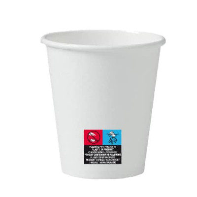 Bicchieri carta marcato bianco