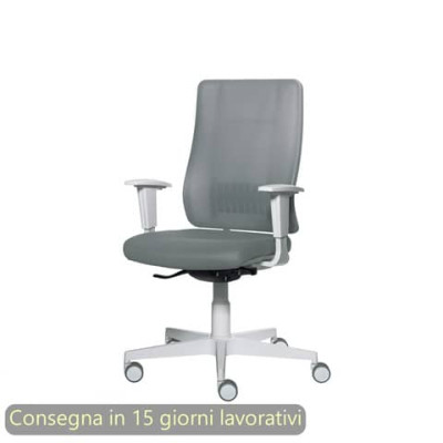 Poltrona semi-direzionale Liberty Syncro - scocca bianca