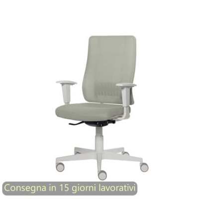 Poltrona semi-direzionale Liberty Syncro - scocca bianca