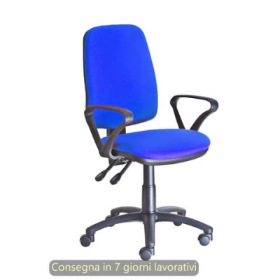 Poltrona operativa Ariel Back-system con braccioli fisssi