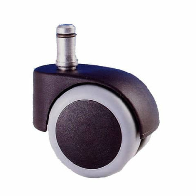 Set 5 ruote gommate Seditaly Base per sedie Ø50 mm per parquet nere libere CNF5RBL020201