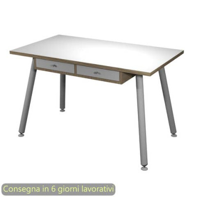 Scrivania con sopralzo o sottopiano