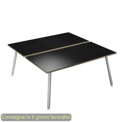 Scrivania Skinny Metal per open space 60x166xH.74,4 cm gambe met. bianche