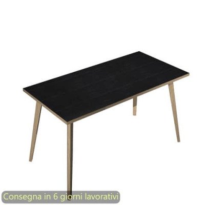 Scrivania Woody 120x80xH.74,4 cm gambe rovere