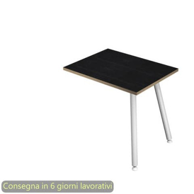 Allungo reversibile per scrivanie Skinny Metal 60x80xH.74,4 cm gambe met. bianche
