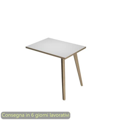 Allungo reversibile per scrivanie Woody 60x80xH.74,4 cm gambe rovere