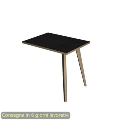 Allungo reversibile per scrivanie Woody 60x80xH.74,4 cm gambe rovere