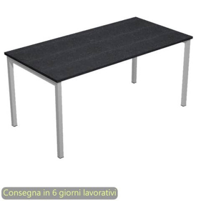 Scrivania Venere Plus 120x80xH.72,5 cm gambe in metallo