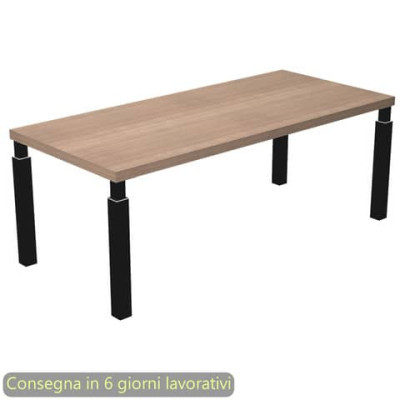Scrivania direzionale Flora 180x90xH.74 cm gambe metalliche nere