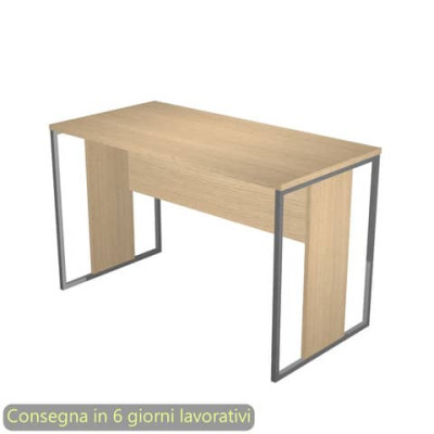 Scrivania 120x60xH.74,4 cm struttura metallo antracite-legno Blade