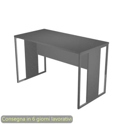 Scrivania 120x60xH.74,4 cm struttura metallo antracite-legno Blade