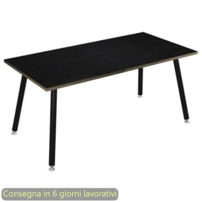 Scrivania Skinny Metal 160x80xH.74,4 cm con gambe met. nere