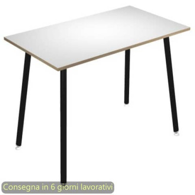 Tavolo alto Skinny Metal 160x80xH.105 cm con gambe met. nere