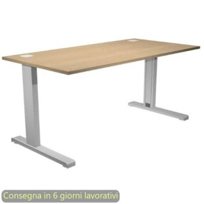 Scrivania con fianchi in metallo a L 180x80xH.73 cm Flex