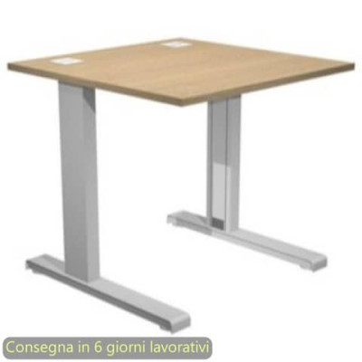 Scrivania con fianchi in metallo a L 80x80xH.73 cm Flex