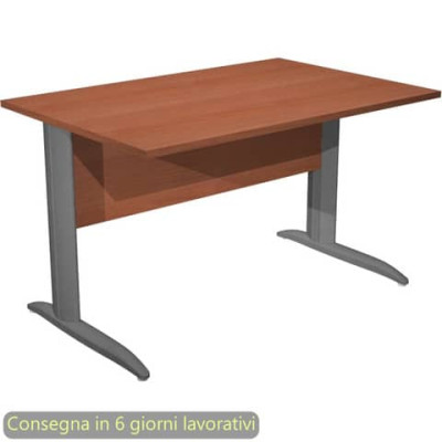 Scrivania fianchi metallo antracite a L Presto 120x80xH.72 cm