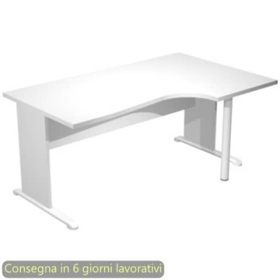 Scrivania a L destra 160x60/80/100xH.72 Presto