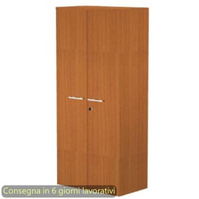 Mobile alto con ante con serratura 80x35xH.180 cm 3 ripiani Presto