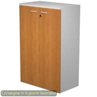 Mobile medio con serratura Presto 80x44xH.120 cm - struttura grigia