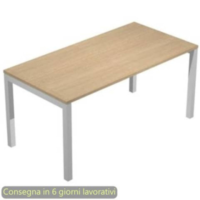 Scrivania Venere Plus 120x80xH.72,5 cm gambe in metallo