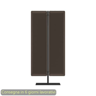 Piantana mobile in metallo nero con 2 pannelli fonoassorbenti Moody 83,8xH.160 cm