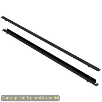 Kit fissaggio verticale a parete e soffitto coppia pannelli nero opaco Moody