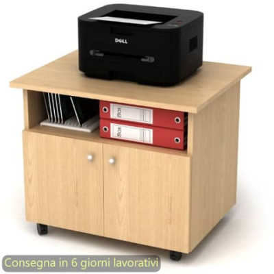 Mobile porta stampante su ruote 68x53xH.60 cm