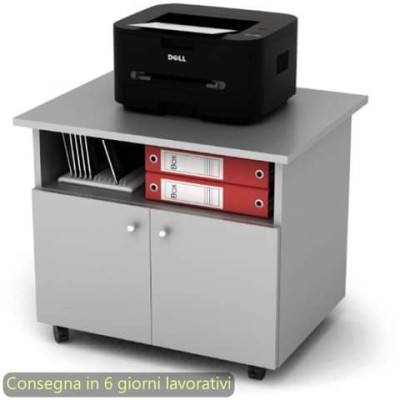 Mobile porta stampante su ruote 68x53xH.60 cm