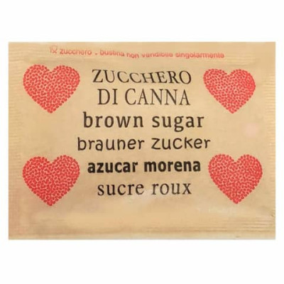 Zucchero in bustine con soggetto generico