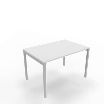 Scrivania Practika P3 gamba a ponte in acciaio argento - 120x80xH.75 cm