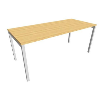 Scrivania Practika P3 gamba a ponte in acciaio argento - 180x80xH.75 cm