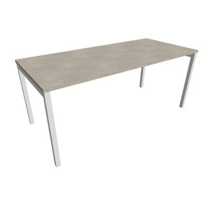 Scrivania Practika P3 gamba a ponte in acciaio argento - 180x80xH.75 cm