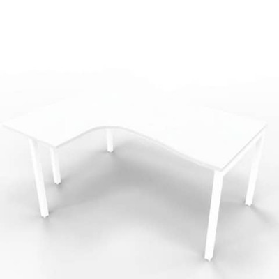 Scrivania Practika P3 sx gamba a ponte - struttura bianca - 160x120xH.75 cm