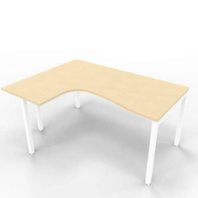 Scrivania Practika P3 sx gamba a ponte - struttura bianca - 160x120xH.75 cm