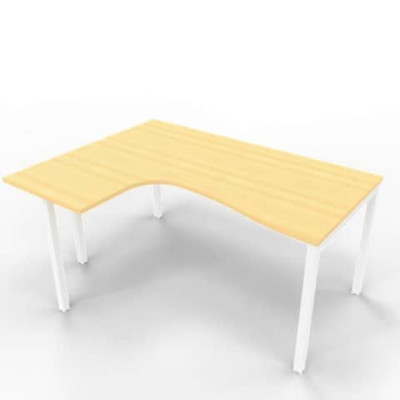 Scrivania Practika P3 sx gamba a ponte - struttura bianca - 160x120xH.75 cm