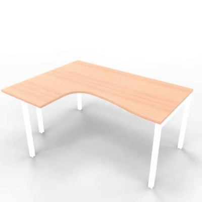 Scrivania Practika P3 sx gamba a ponte - struttura bianca - 160x120xH.75 cm