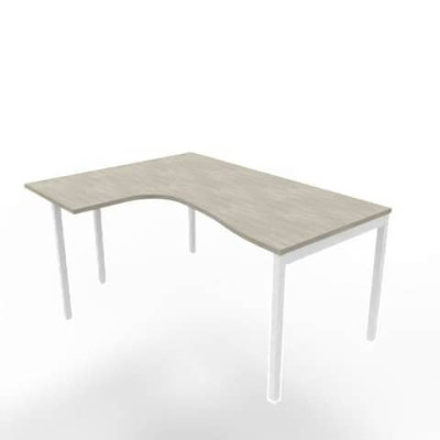Scrivania Practika P3 sx gamba a ponte - struttura bianca - 160x120xH.75 cm