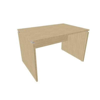 Scrivania Practika P4 fianchi a pannello in melaminico in tinta 120x80xH.75 cm