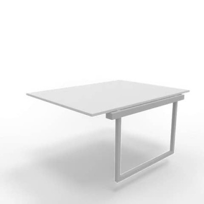 Postazione aggiuntiva doppia gambe ad anello acciaio argento 120x160xH.75 cm